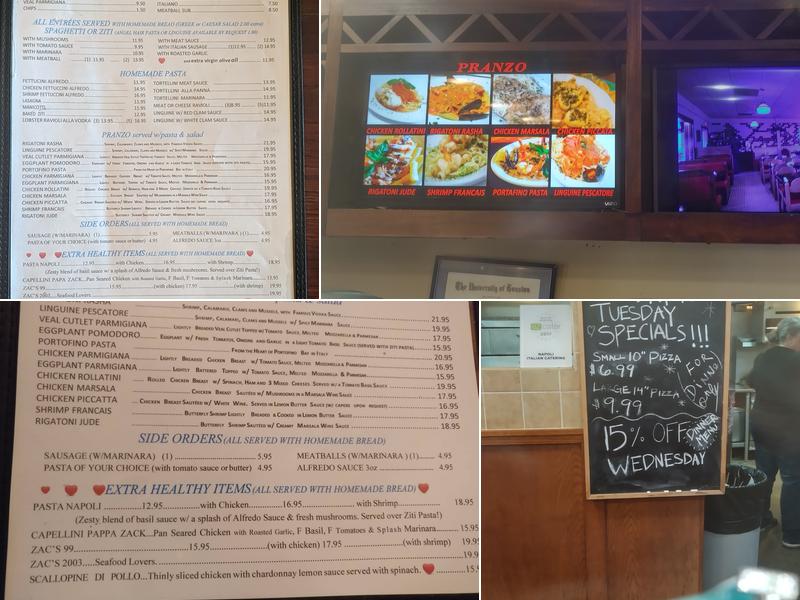 Original Napoli Beechnut Menu