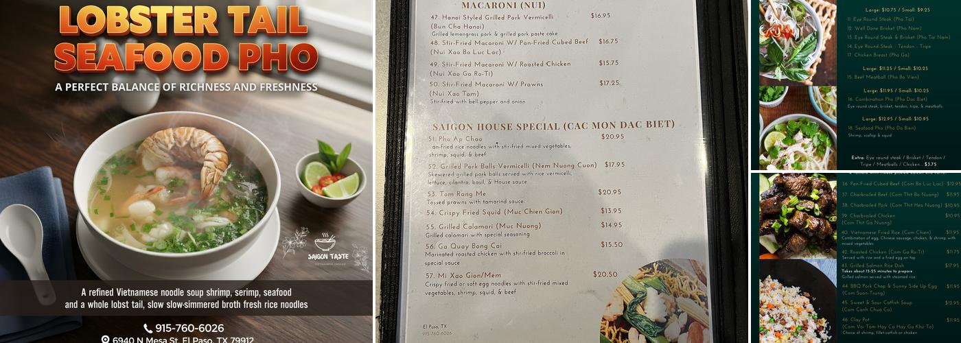 Saigon Taste Menu