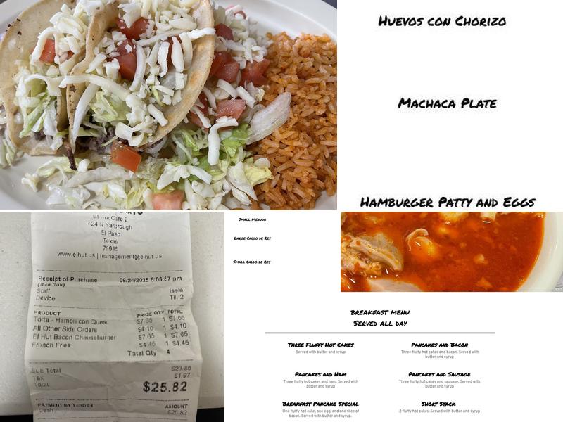 El Hut Cafe #2 Menu