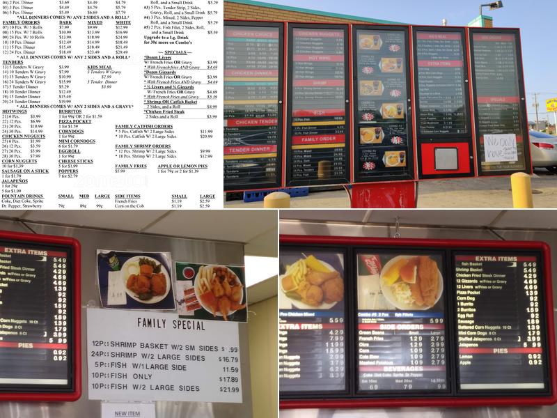 Tom's Fried Chicken Menu