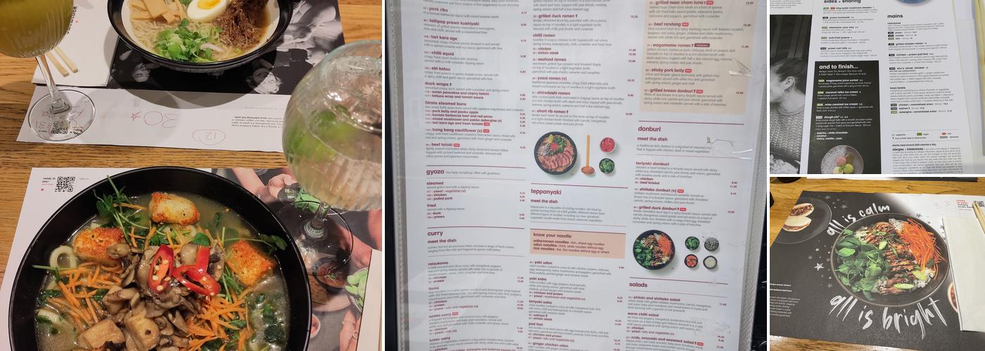 wagamama holborn Menu