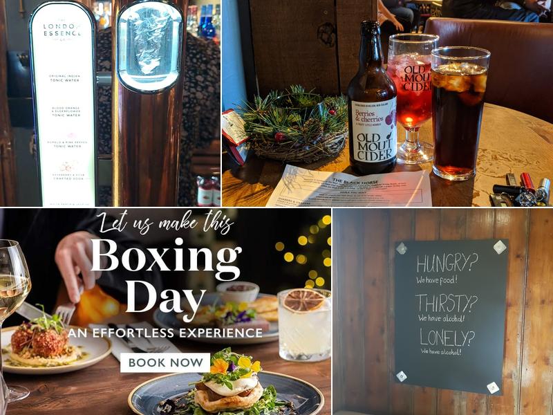 The Black Horse Menu