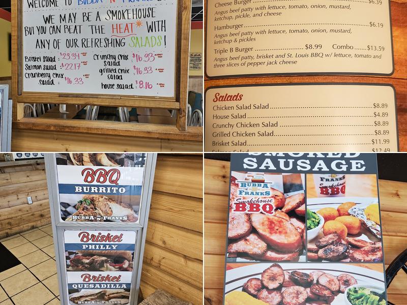 Bubba-N-Frank's Hampton Menu