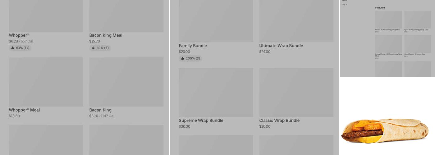 Burger King Menu