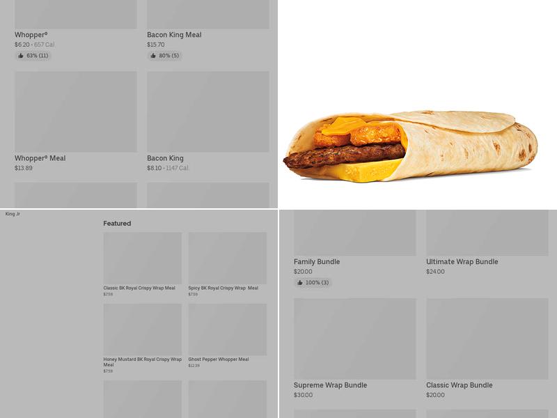 Burger King Menu