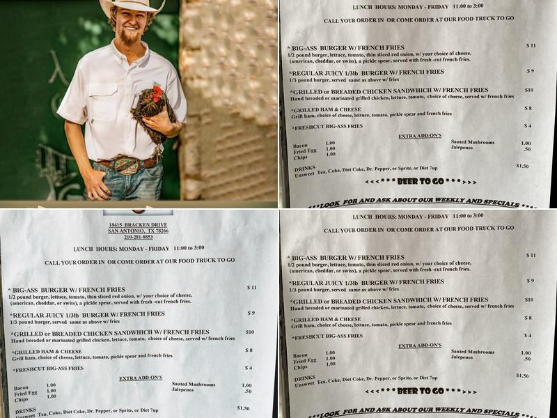 Bracken Store and Ice House Menu