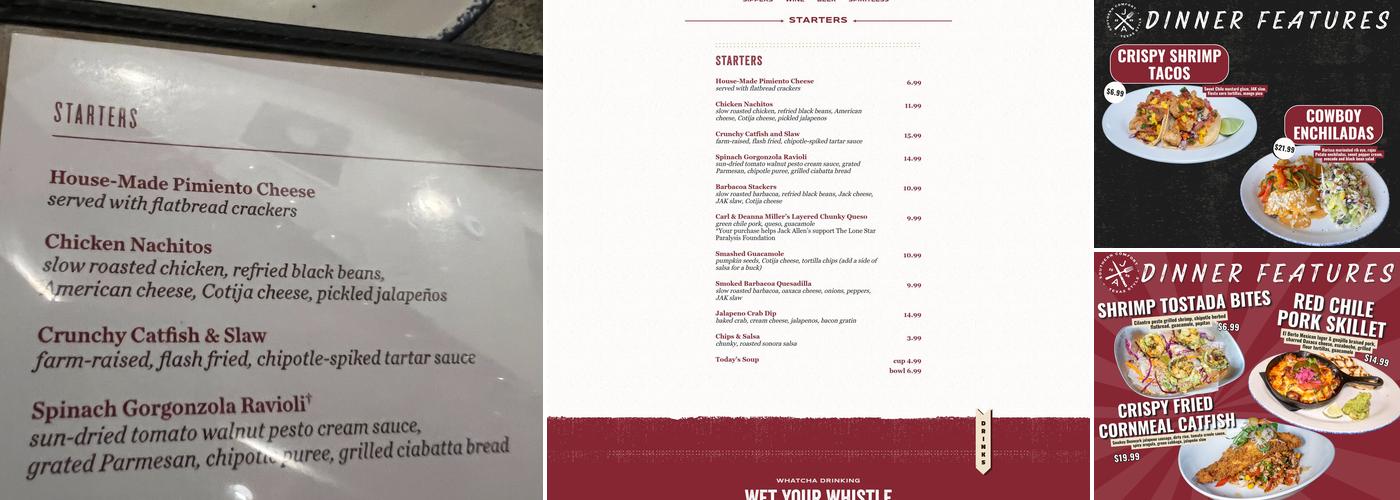 Jack Allen's Kitchen Menu
