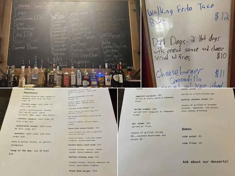 Railroad Street Tavern Menu