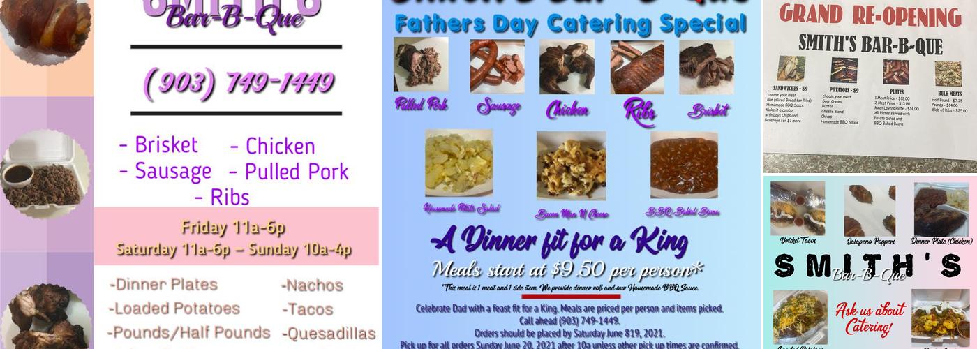 Smith’s Bar-B-Que Menu