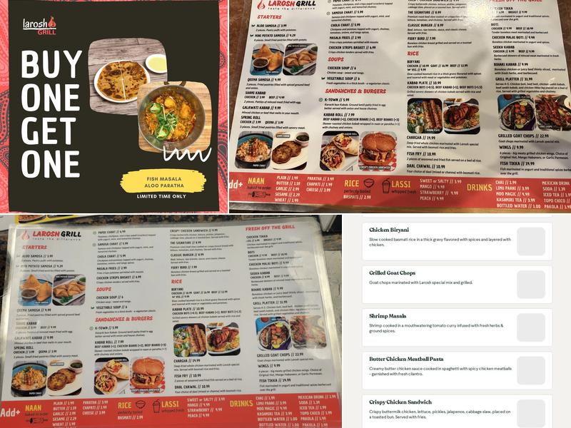 Larosh Grill Menu