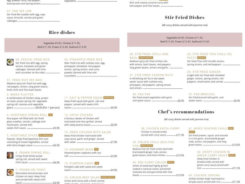 The Queens Head Public House Menu