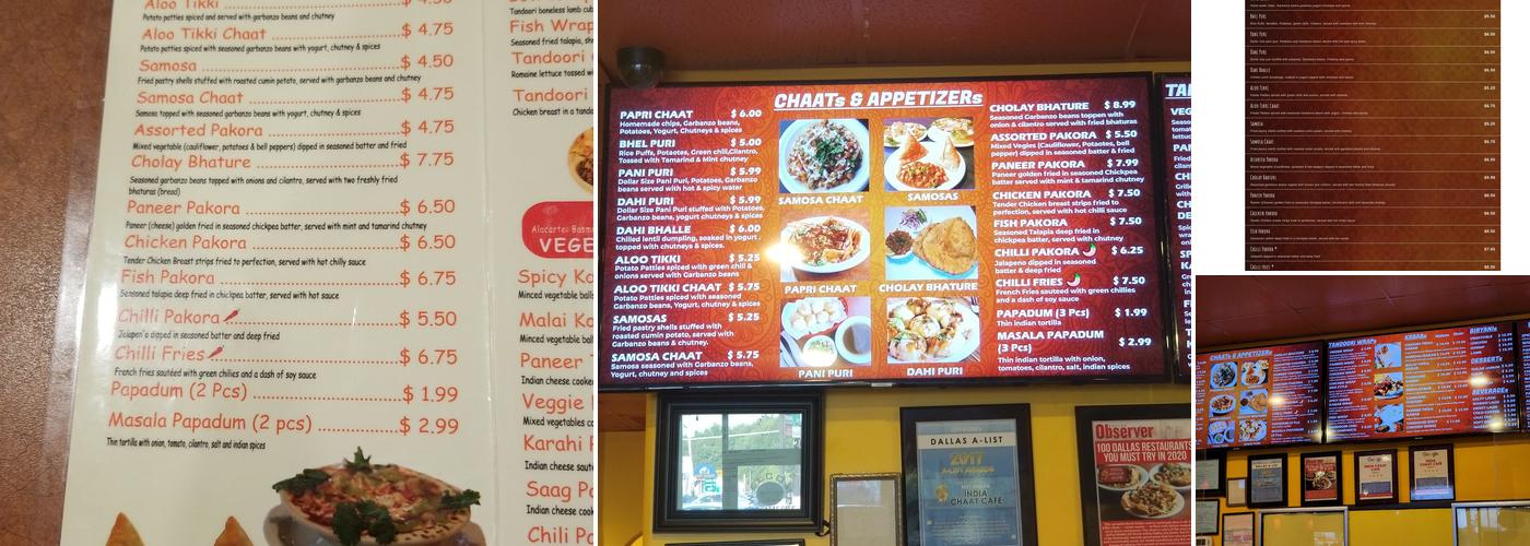 India Chaat Cafe Menu