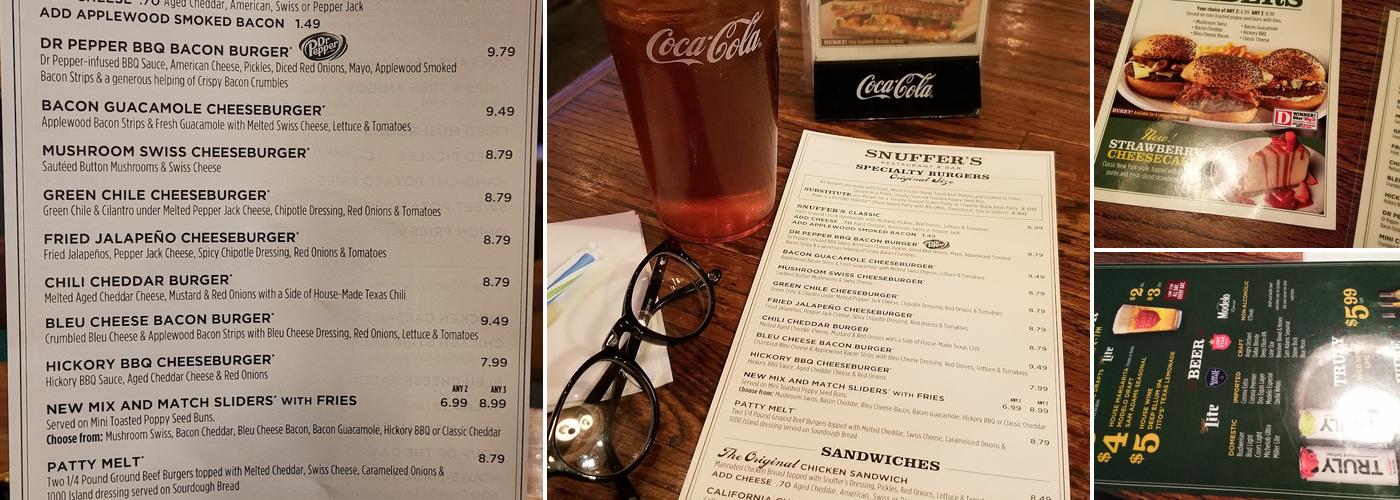 Snuffer's Restaurant & Bar Menu