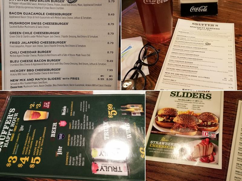 Snuffer's Restaurant & Bar Menu