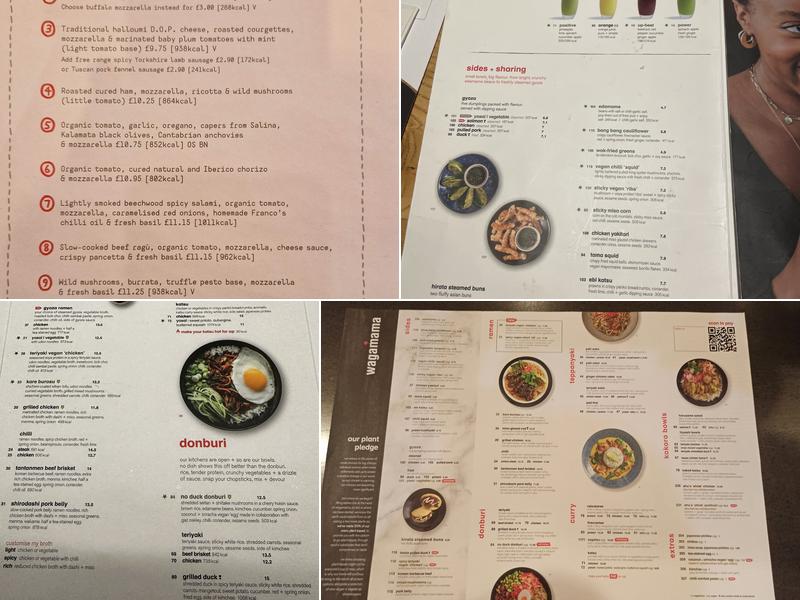 wagamama st paul's Menu