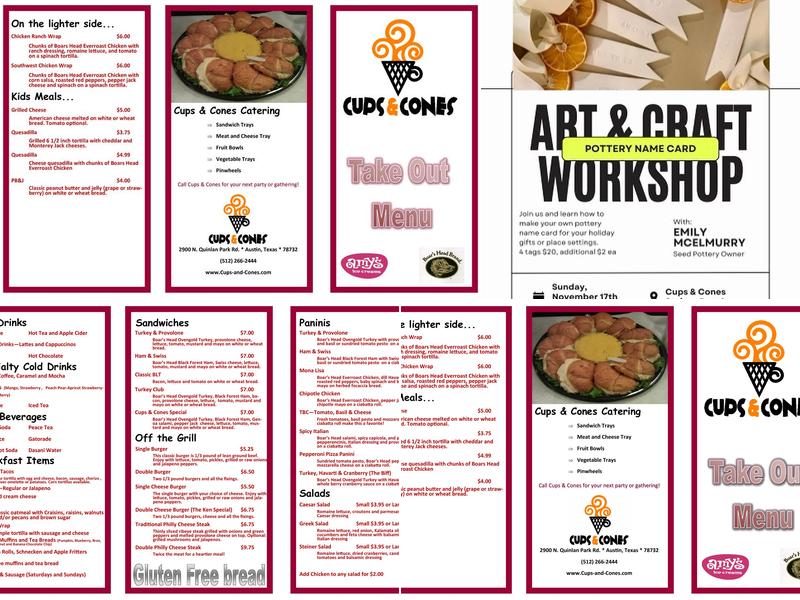 Cups & Cones Menu