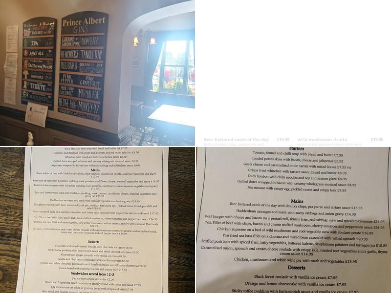 The Prince Albert Menu