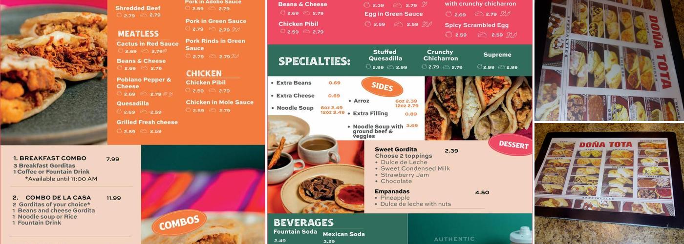 Gorditas Doña Lula Menu