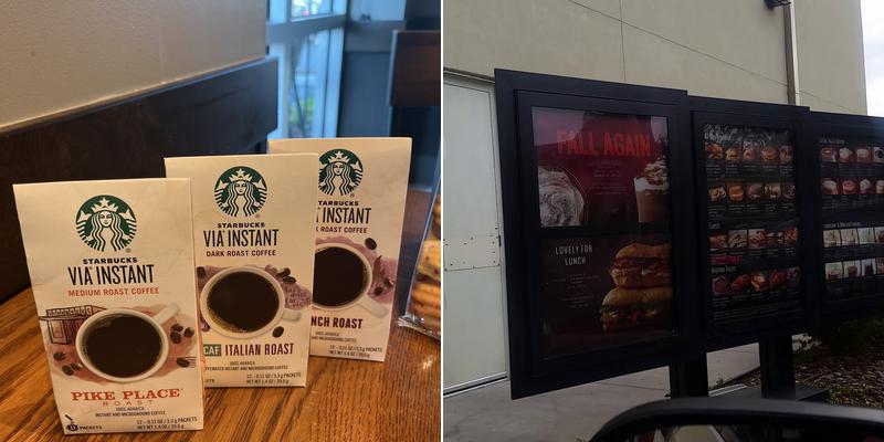 Starbucks Coffee Company Menu