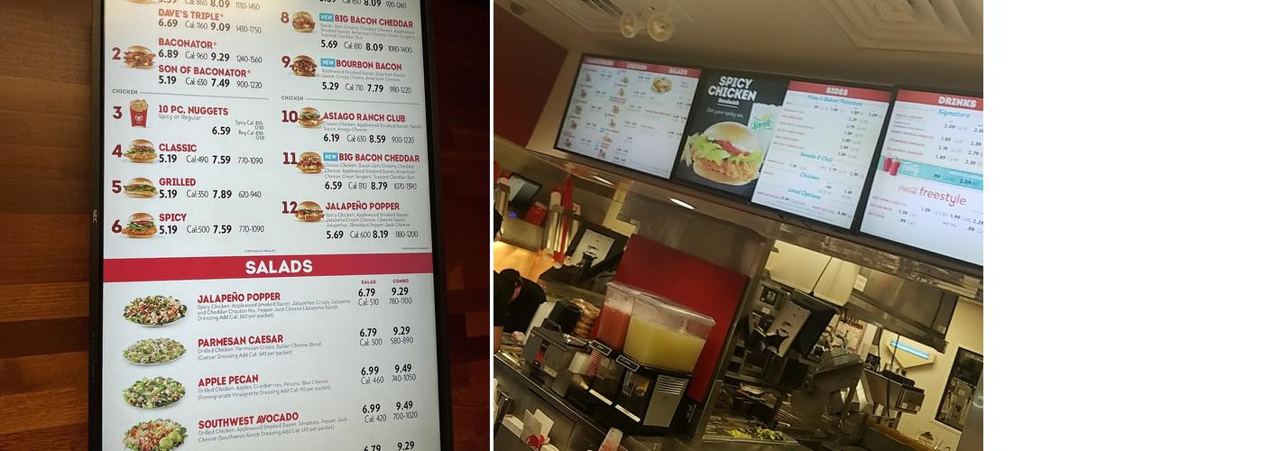 Wendy's Menu