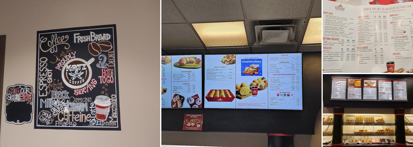 Kolache Factory Menu