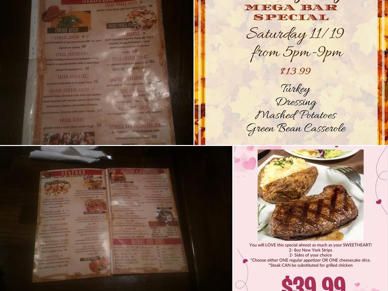 Western Grill Steak House Menu