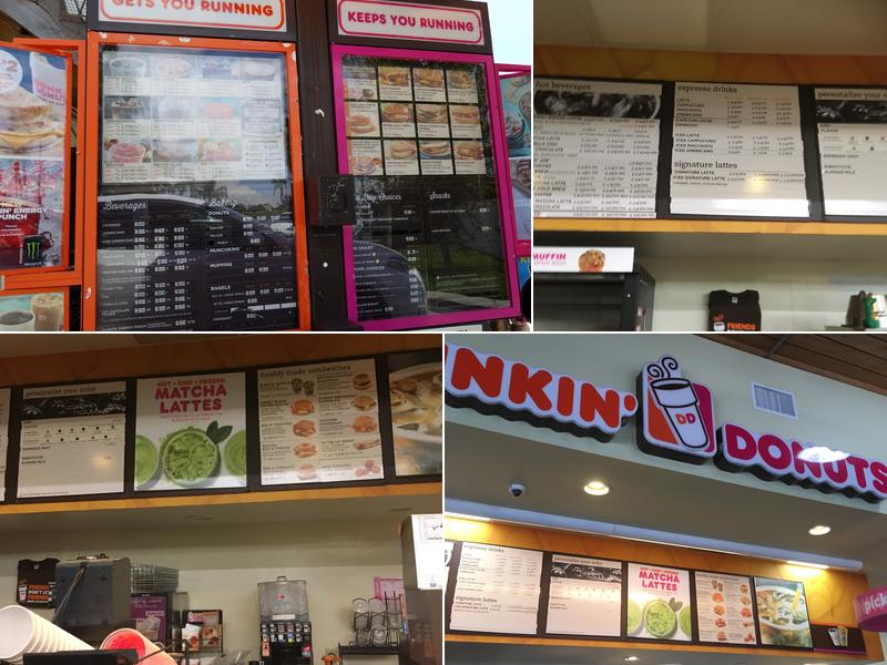 Dunkin' Menu