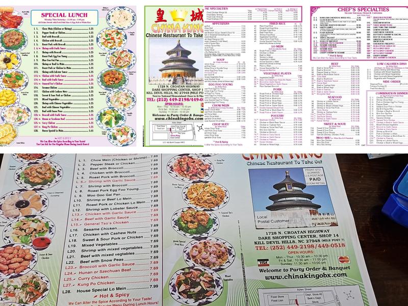 China King Menu