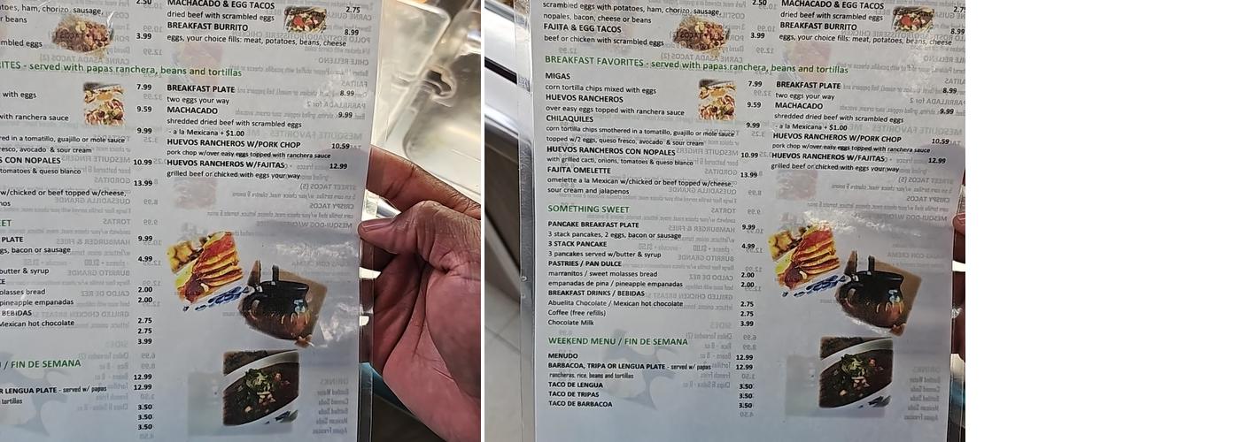 El Mesquite Menu