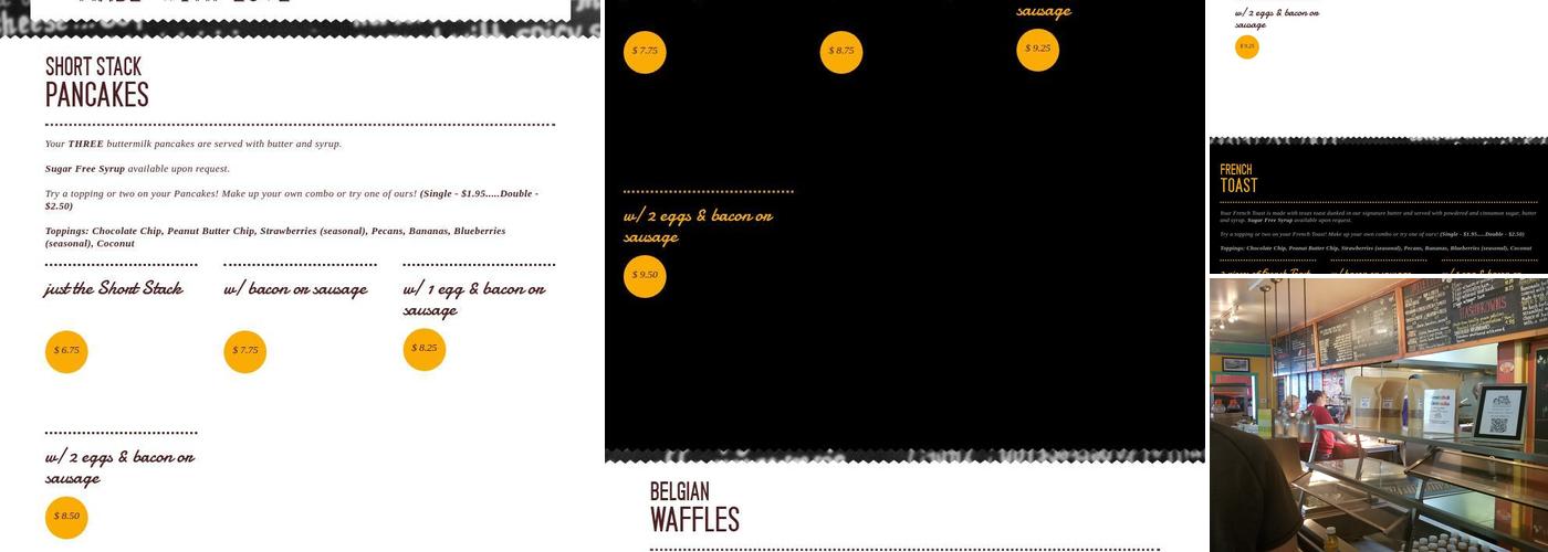 Stack'em High Pancakes and So Forth Menu