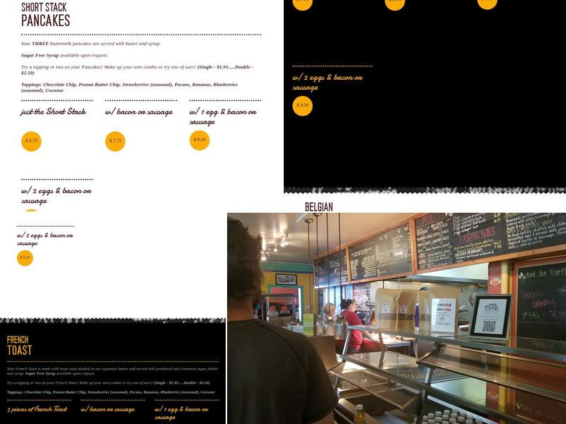 Stack'em High Pancakes and So Forth Menu