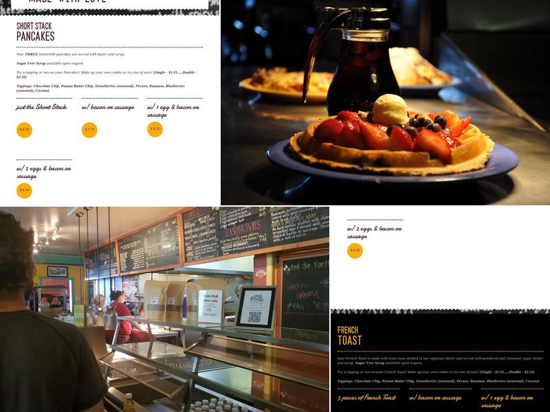 Stack'em High Pancakes and So Forth Menu