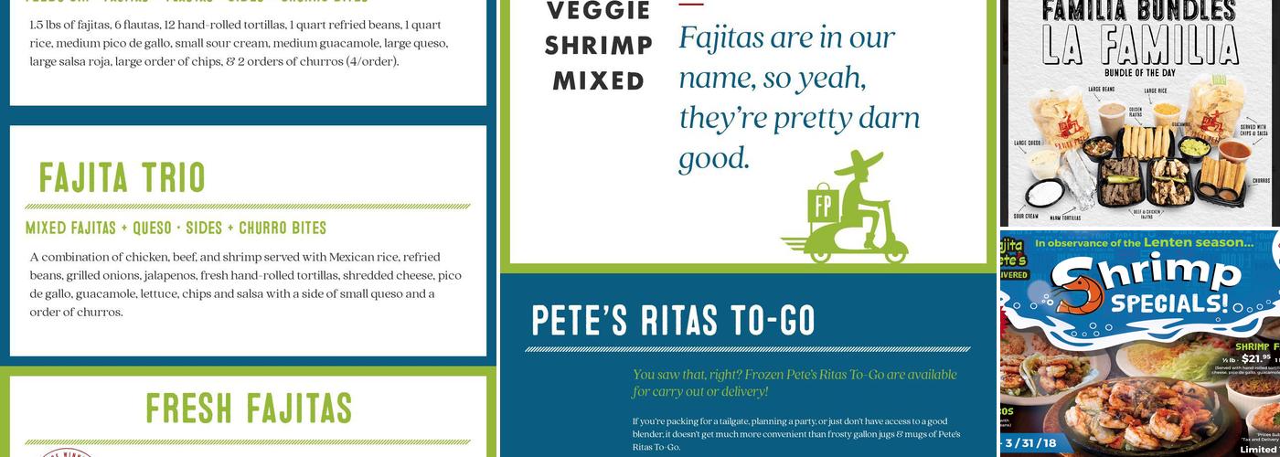 Fajita Pete's - Tomball Menu