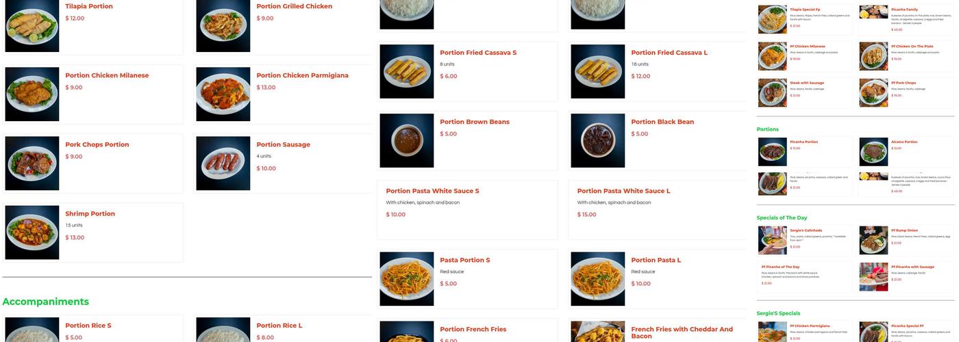 Sergio’s Restaurant and Burger Long Branch Menu