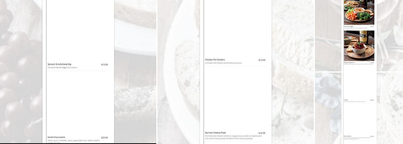 The Empty Glass Menu