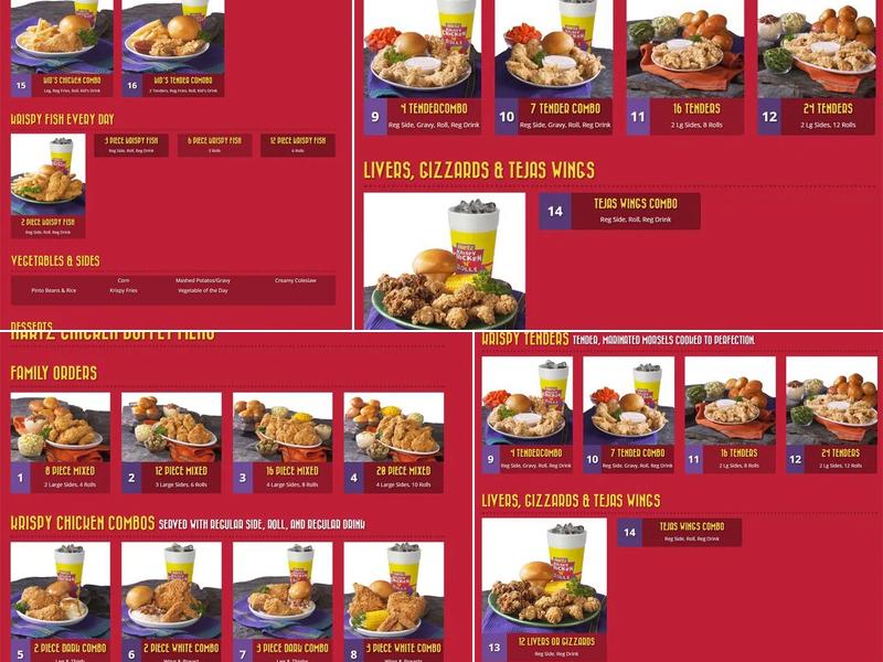 Hartz Chicken Buffet Menu
