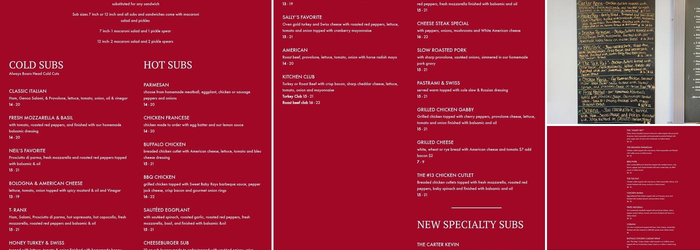 Neil's Kitchen Menu