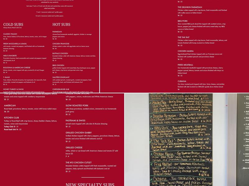 Neil's Kitchen Menu