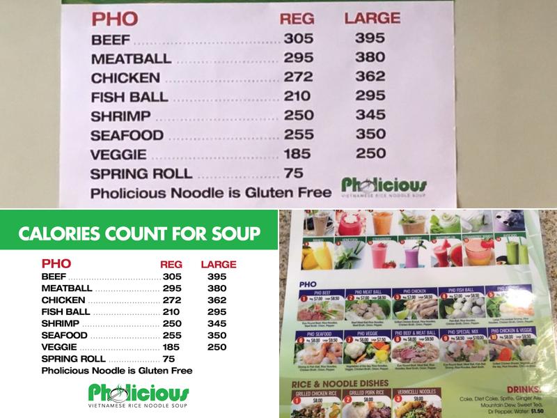 Pholicious Menu
