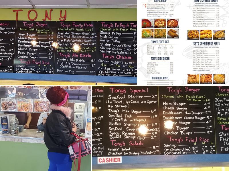 Tony's Seafood Restaurant Menu