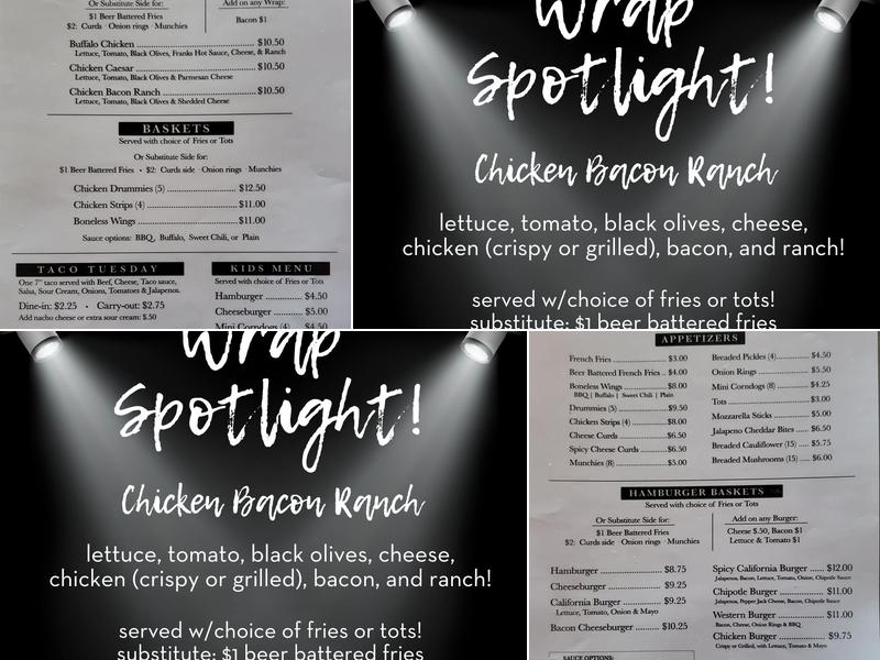 The Spot Menu