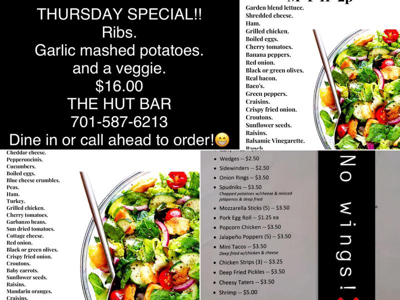The Hut Menu