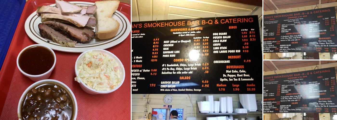 Ryan's Smoke House Menu