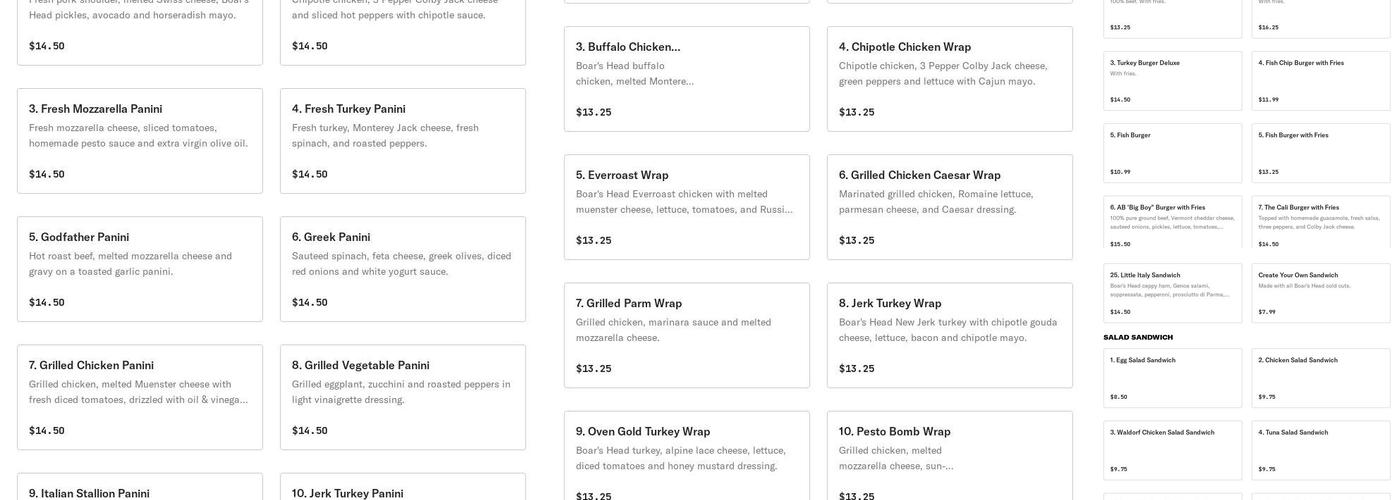 Atlantic Beach Café Deli Menu