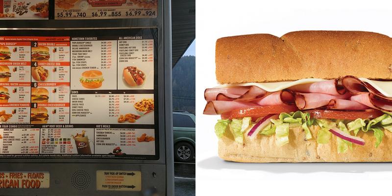 Subway Menu