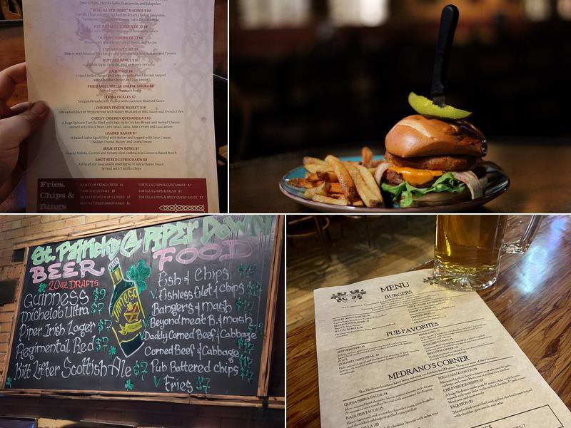 Piper Down Pub Menu