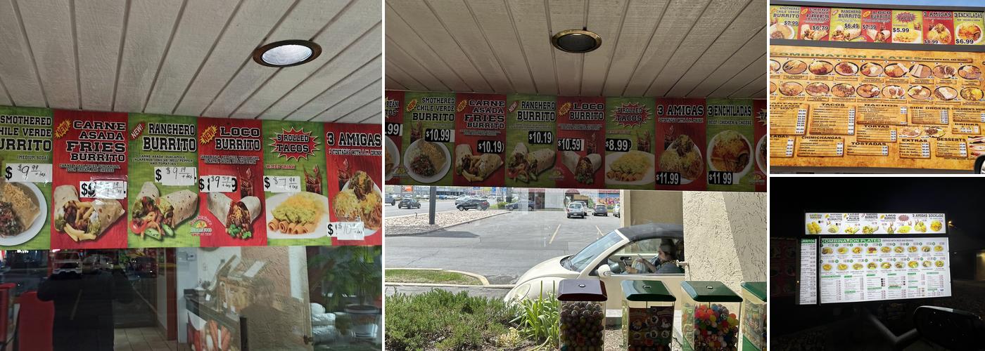 Rancherito's Mexican Food Menu