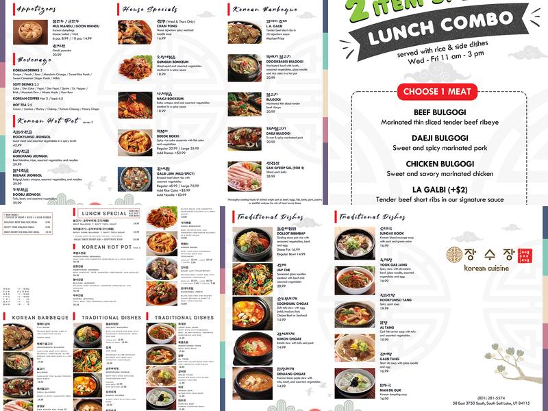 Jang Soo Jang | Korean Restaurant Menu