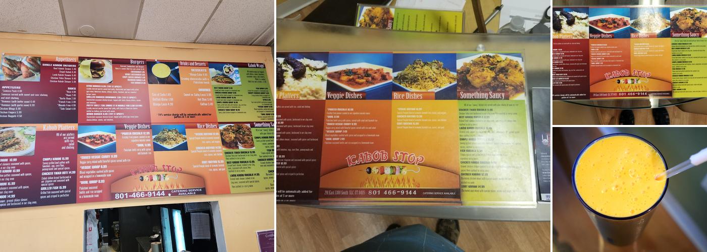 Kabob Stop Menu