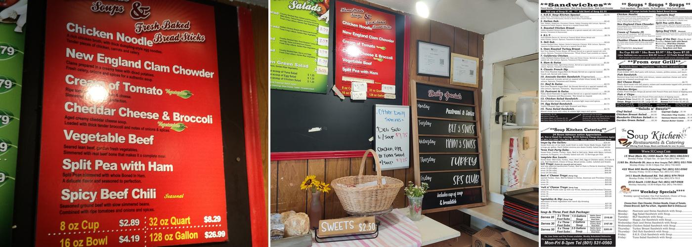 Soup Kitchen Restaurant Menu